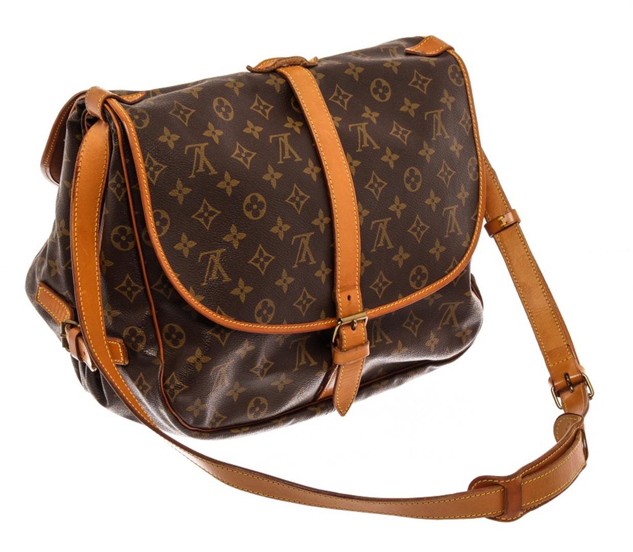 Louis Vuitton Brown Monogram Leather Saumur 35cm Shoulder Bag