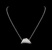 14KT White Gold 2.56 ctw Diamond Pendant With Chain