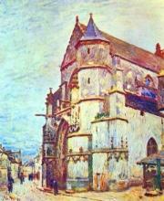 Alfred Sisley - Church of Moret, After the Rain