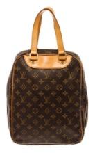 Louis Vuitton Brown Monogram Canvas Leather Excursion Travel Bag