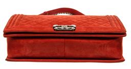 Chanel Red Soft Matte Caviar Leather Boy Large Flap Bag