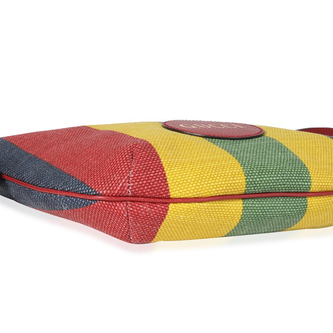 Gucci Multicolor Striped Canvas Hobo Bag