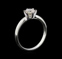14KT White Gold 0.85 ctw Round Cut Diamond Solitaire Ring
