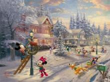 Mickey and Minnie Victorian Christmas by Kinkade Studios