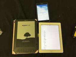 Apple iPad a1395 and Samsung tablet,at setup screens, Amazon kindle