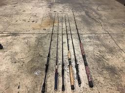 Six Fishing poles