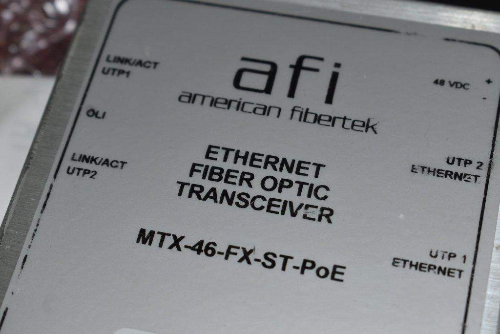 AFI  Fibertek  Ethernet Fiber Optic Transceiver