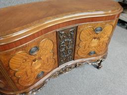 French Provincial Kidney Bean Credenza