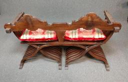 Antique Hand Carved Bench