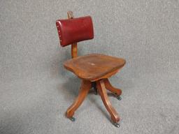 Antique Bankers Office Desk Chair