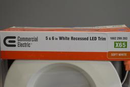2 Commercial Electric White Recessed LED Lights