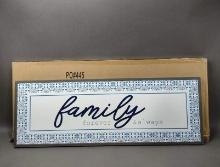 8 NEW Willamson Home Wall Hangings "Family Forever & Always"