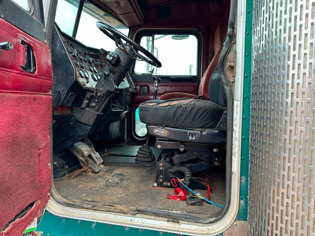 (TITLE) 1998 Peterbilt 379 day cab truck tractor, tandem axle, Cummins N14 diesel engine, 10-speed