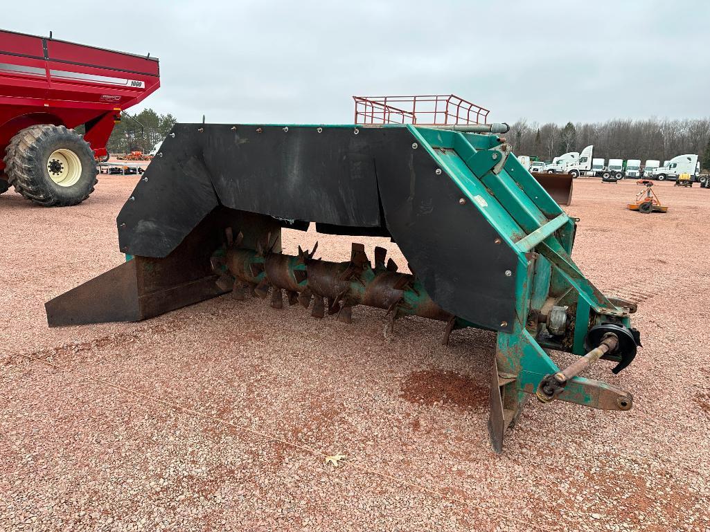 Aero Master PT120 pull type compost turner, PTO drive, hyd lift, counterweight, 10' rotor width, SN:
