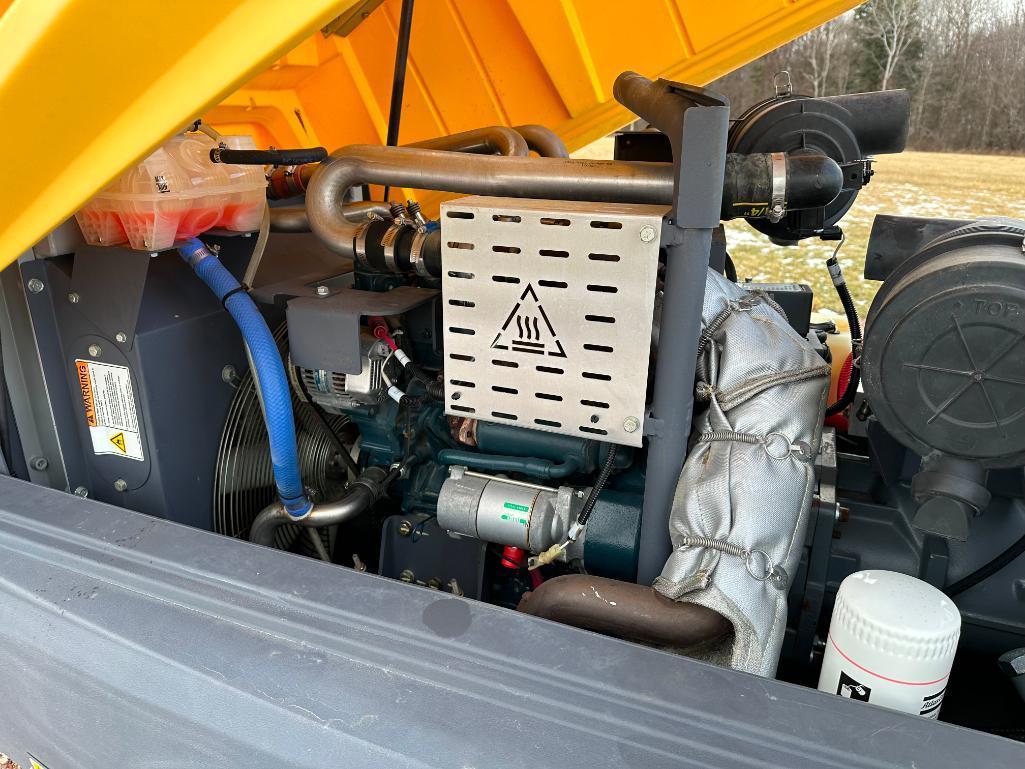 2019 Atlas Copco XAS185 portable air compressor, 185 CFM, Kubota diesel engine, pintle hitch, runs &