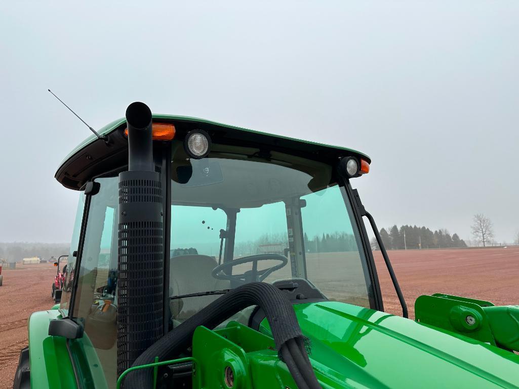 2018 John Deere 5065E tractor, CHA, MFD, John Deere 520M loader, 16.9x28 rear tires, 12-spd