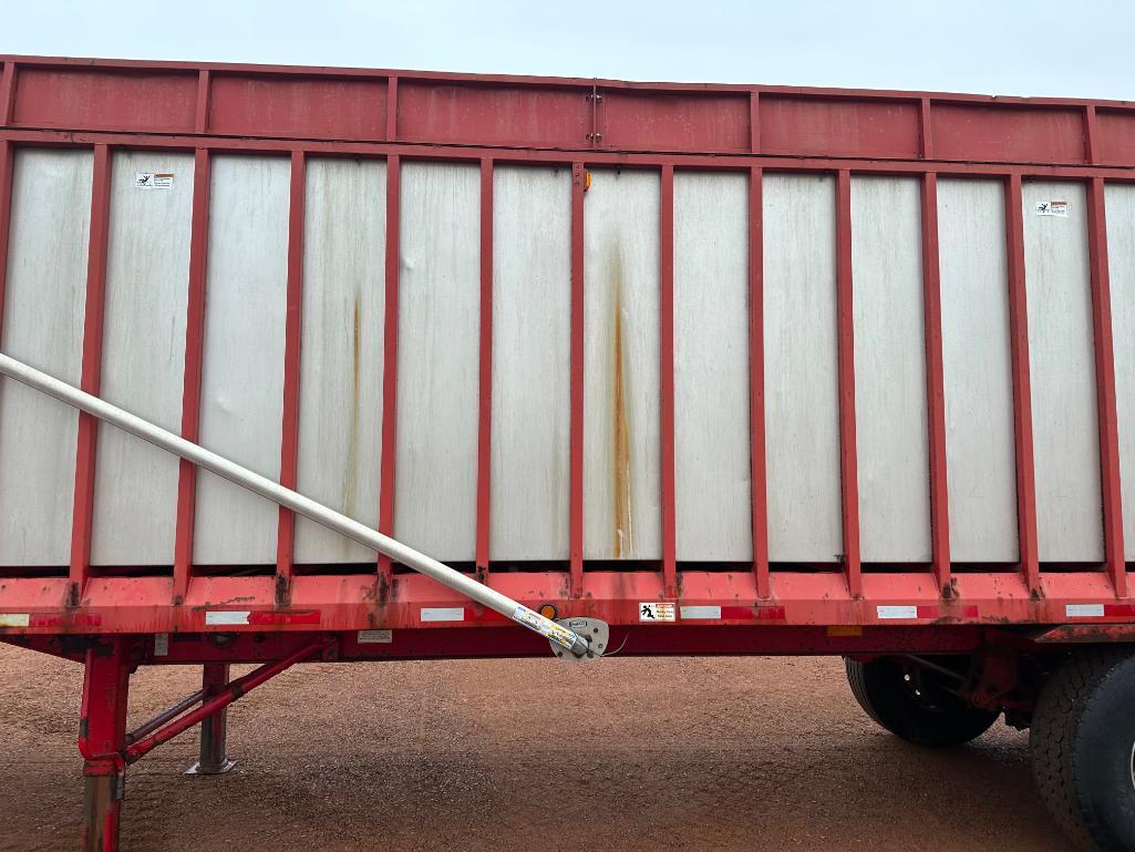 2012 Meyer 9136 36' self unloading ag semi trailer, tandem axle, hyd drive apron chain, swinging