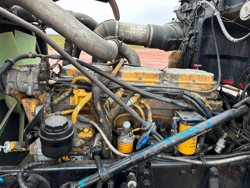 (TITLE) 1990 Peterbilt 377 day cab truck tractor, tandem axle, Cat 350 hp diesel engine, 9-spd