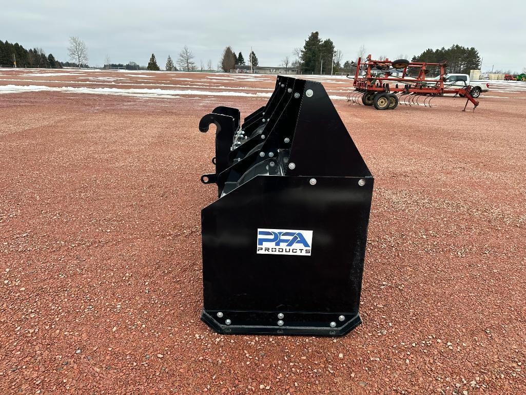 NEW 2023 PFA PA-SP1400 14' wheel loader mount snow pusher, JRB coupler, rubber cutting edge, snow