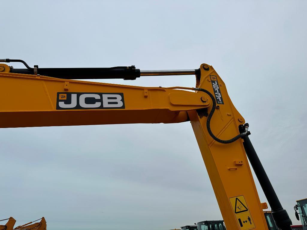 2017 JCB JS131LC excavator, cab w/AC, 20" track pads, 8'2" stick, pattern changer, 40" bucket, air