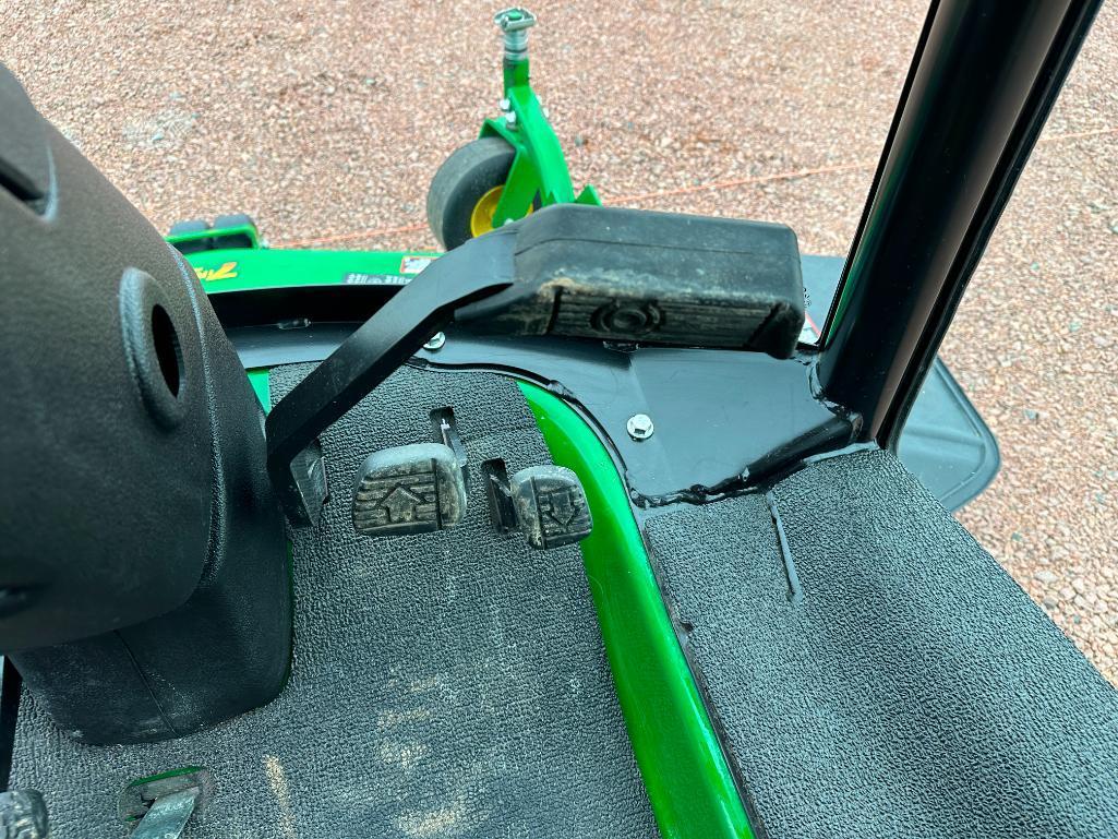 2019 John Deere 1575 front mount lawn mower, cab w/heat & AC, 4x4, hydro trans, 7 Iron Pro 72" deck,