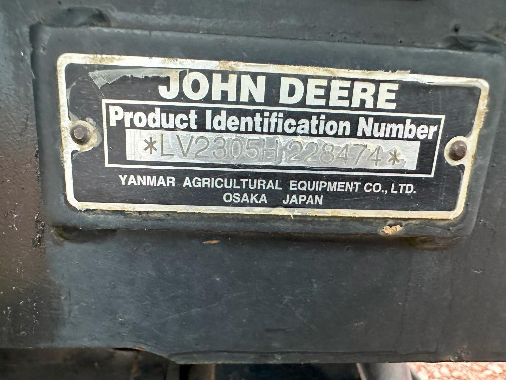 2007 John Deere 2305 compact tractor, open station, 4x4, John Deere 200CX loader, hydro trans, R4