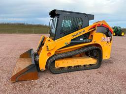 2015 Mustang 2500RT track skid steer, cab w/AC, 12 1/2" rubber tracks, high flow aux hyds, Power