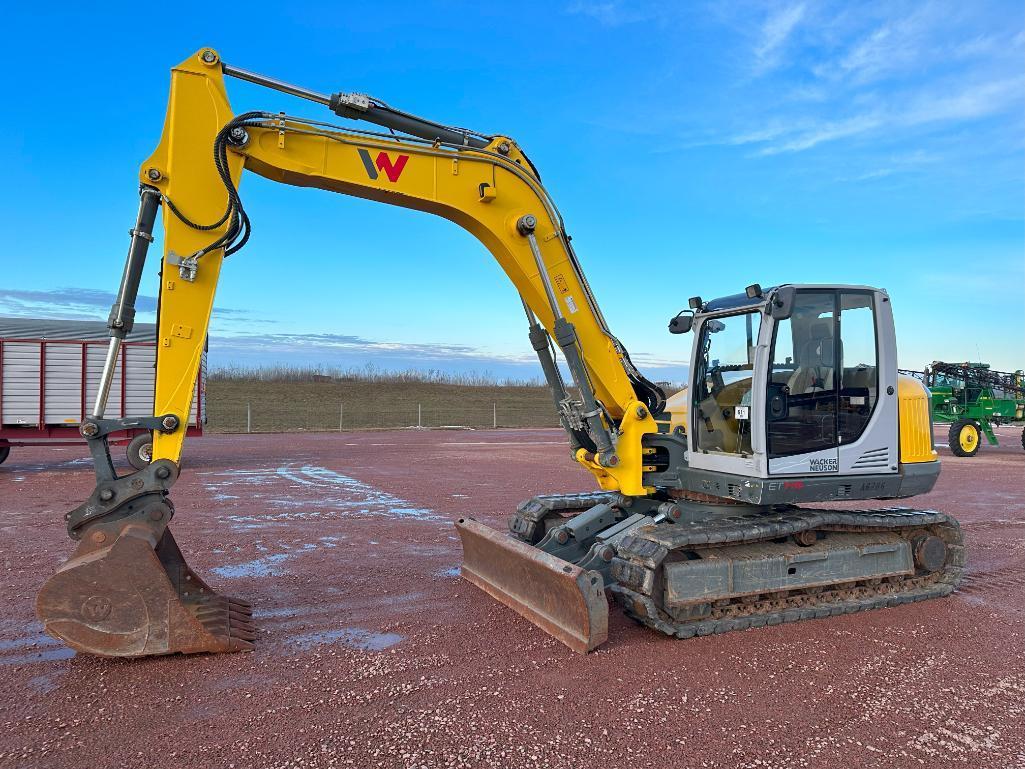 2019 Wacker Neuson ET145 excavator, cab w/AC, 20" rubber tracks, 7'9" stick, 47" quick coupler