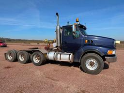 (TITLE) 2004 Sterling tri axle day cab truck tractor, Cat C15 @475 diesel engine, 18-spd trans,