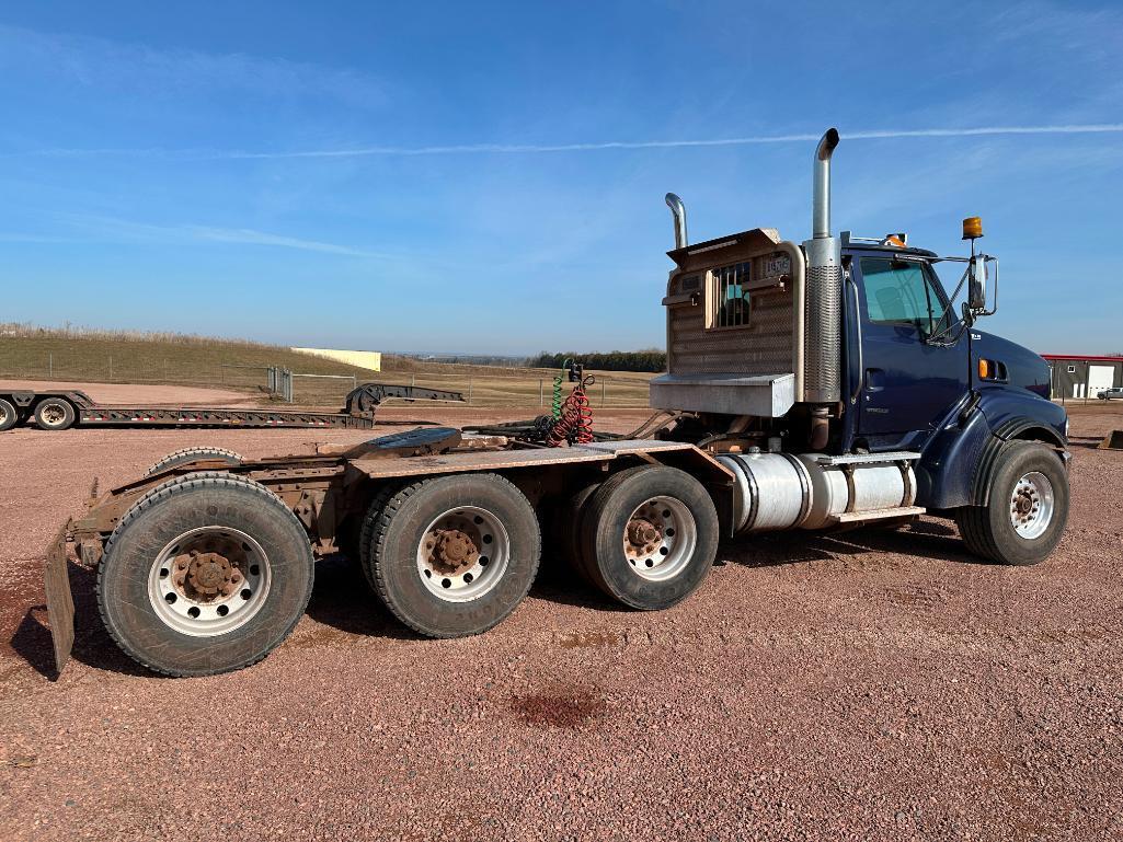 (TITLE) 2004 Sterling tri axle day cab truck tractor, Cat C15 @475 diesel engine, 18-spd trans,
