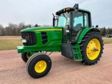 2010 John Deere 7330 tractor, CHA, 480/80R42 rear tires, 16-spd Powerquad trans w/ LHR, 3-hyds, bar