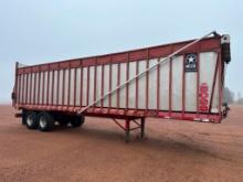 2012 Meyer 9136 36' self unloading ag semi trailer, tandem axle, hyd drive apron chain, swinging