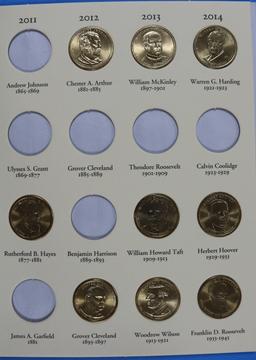 Collection Book of Presidential Dollars 2007-2016 - 21 Coins total
