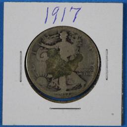 1917 Walking Liberty Silver Half Dollar Coin