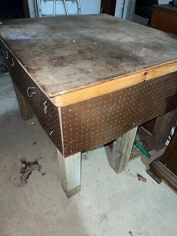 Wood workbench