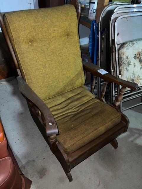 Antique chair with walnut wood upholstery