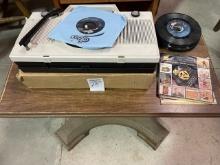 Small table .45 records w/ record player