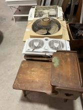 Coffee table end table 3 fans