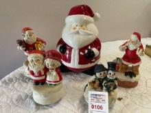 Christmas lot - cookie jar, 4 musical statues