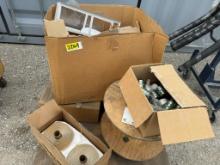 Pipe Clamps, Assorted Sticky Tape, & PVC Parts
