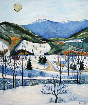 Framed Claudia Diller "Winter Tranquil" print $225 Value