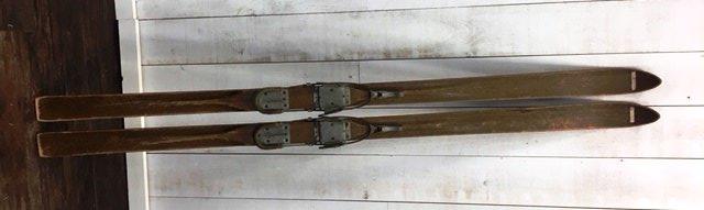 Antique Wooden Hickory Skis from SMOM collection $300 Value