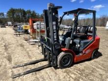 2023 HELI CPYD25-M1H 5,000LB FORKLIFT, 185" 3-STAGE MAST, 9.6 HOURS, S/N: 230253B4617