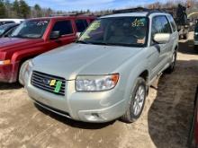 2007 SUBARU FORESTER, 180,041 MILES, VIN: JF1SG65607H727676