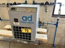 2016 AD PNEUMATECH MODEL AD35 AIR DRYER, SINGLE PHASE, W/ LINE & FILTERS