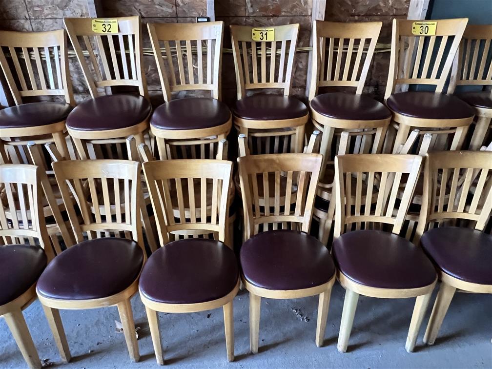 BID PRICE X 8 - (8) EMPIRE STATE CHAIR CO. PADDED DINING CHAIRS