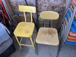 LOT OF 11-ASSORTED STACK CHAIRS