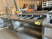 9' X 32" S/S 4-WELL STEAM TABLE WITH 4-REFRIGERATED DRAWERS & REMOTE COMPRESSOR