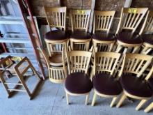 BID PRICE X 7 - (7) EMPIRE STATE CHAIR CO. PADDED DINING CHAIRS