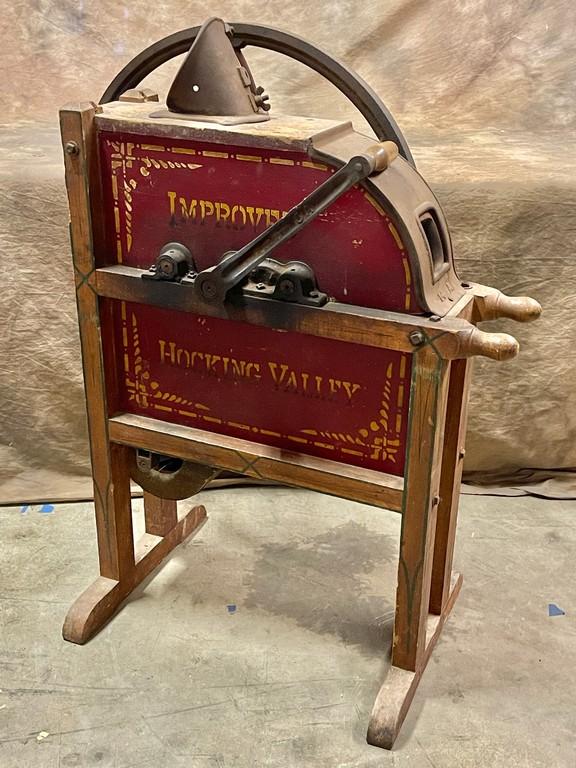 Antique Painted and Stenciled Corn Sheller